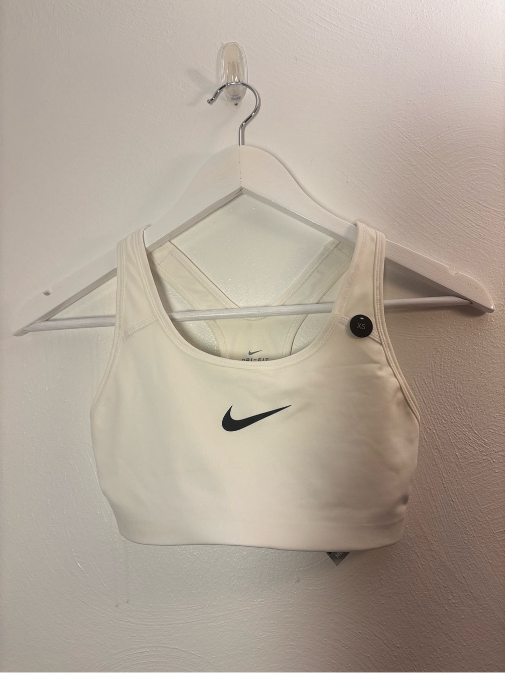Nike Dri-Fit White Sports Bra Size XS - Picture 1 of 7
